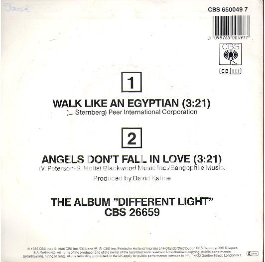 Walk like an Egyptian - Angels don't fall in love